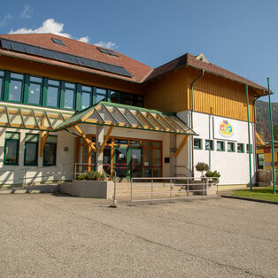Außenansicht vom Kinderbetreuungszentrum Fischertratten