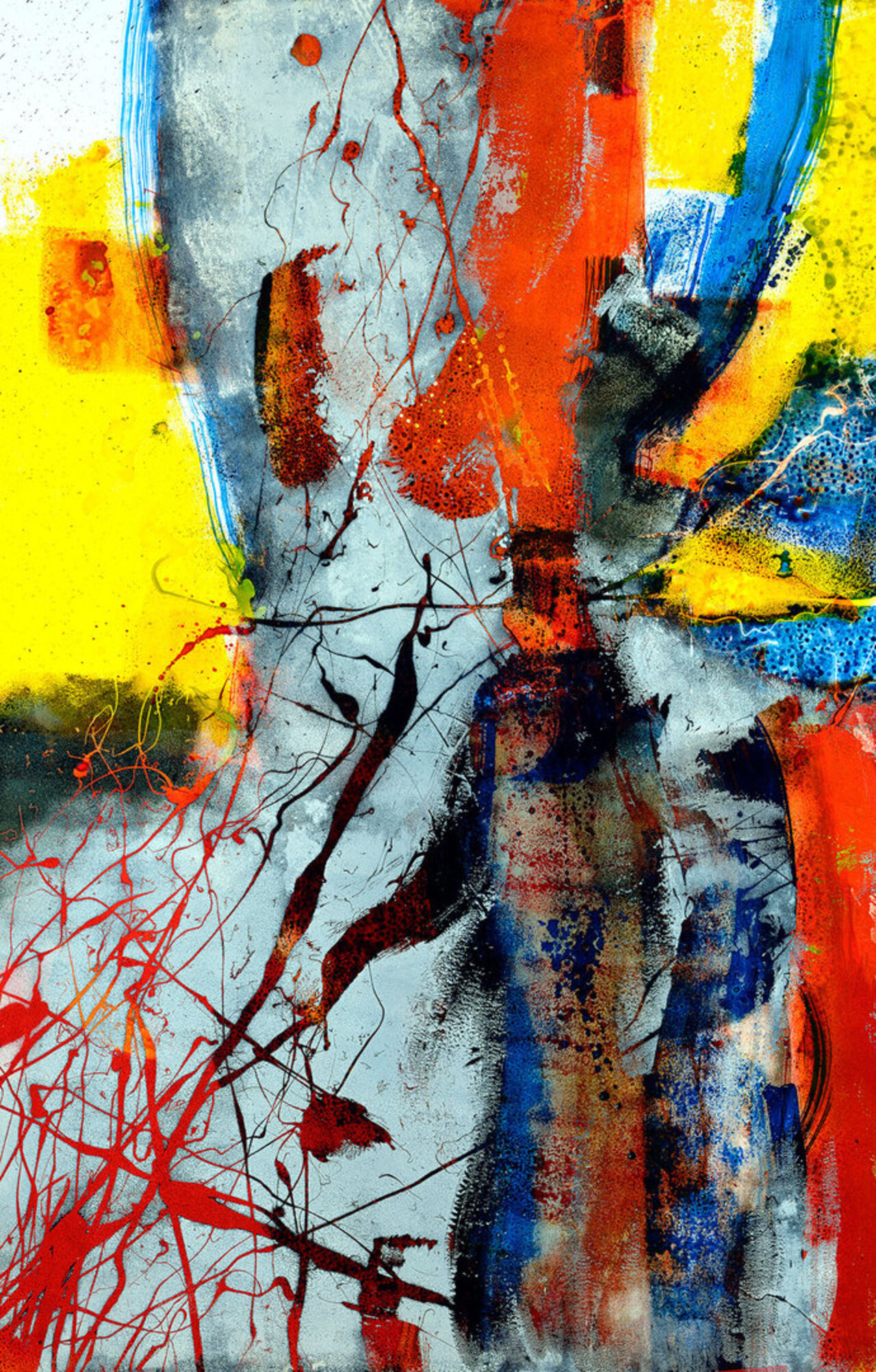Abstraktes Bild mit bunten Farben